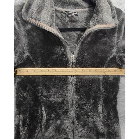 32 Degrees Heat Sweater Womens Size XS Charcoal Fleece Dark Full Zip Plush - Picture 5 of 9